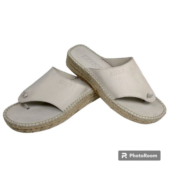 TBS Shoes - TBS Suede Slip-on Espadrille Sandals Size 8 Women's